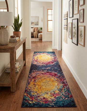 2' 7 x 10' Washable Hyacinth Runner Rug