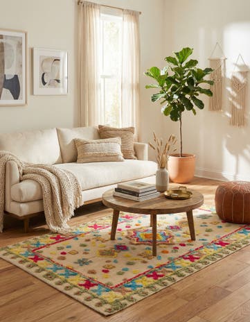 5' x 8' 4 Hand Knotted Darya Wool Rug