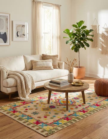 5' x 8' 4 Hand Knotted Darya Wool Rug