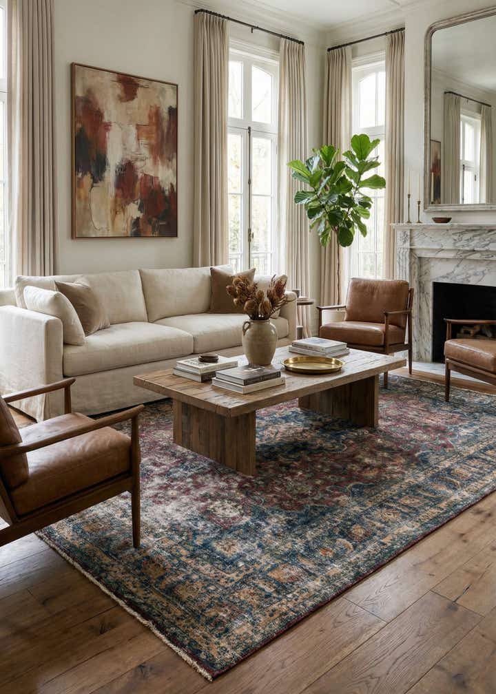 8' x 11' 1 Hand Knotted Ultra Vintage Persian Wool Rug