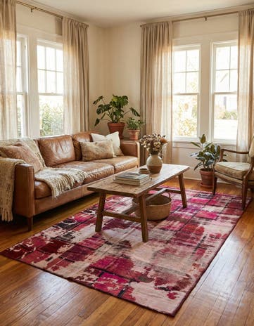 4' 2 x 7' 2 Hand Knotted Ultra Vintage Persian Wool Rug
