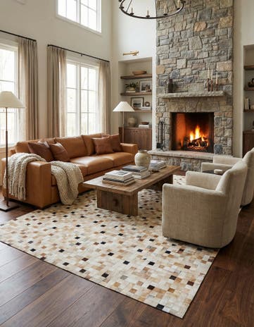 8' 2 x 9' 11 Cowhide Stocks Rug