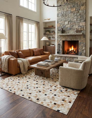 8' 2 x 9' 11 Cowhide Stocks Rug