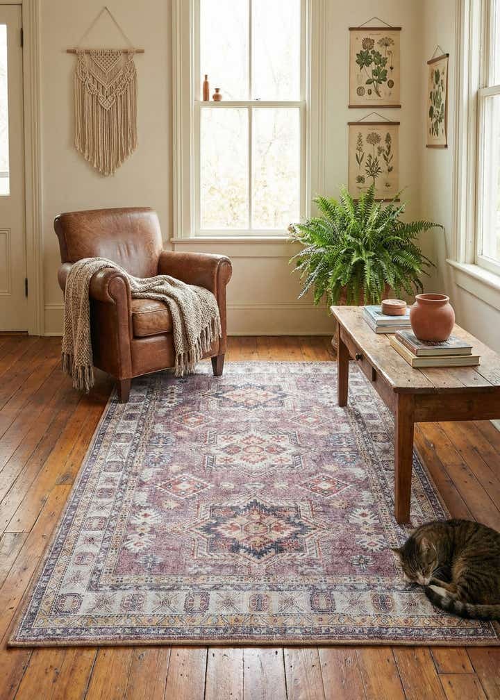 4' 1 x 6' 1 Washable Timeless Rug