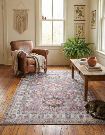 4' 1 x 6' 1 Washable Timeless Rug