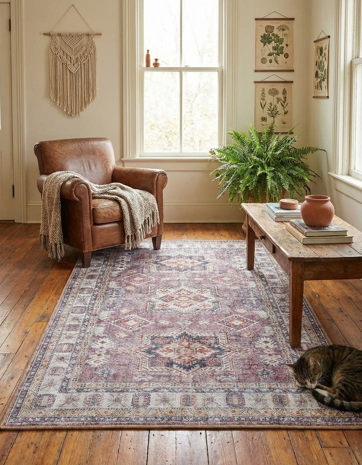 4' 1 x 6' 1 Washable Timeless Rug