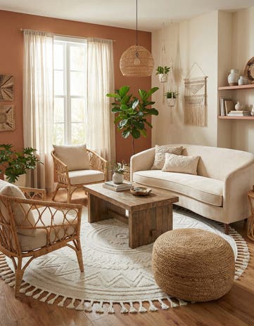 7' 10 x 7' 10 Boho Round Rug