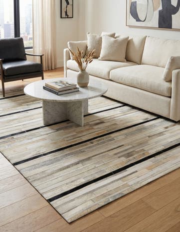 5' 2 x 8' 1 Cowhide - Patchwork Rug