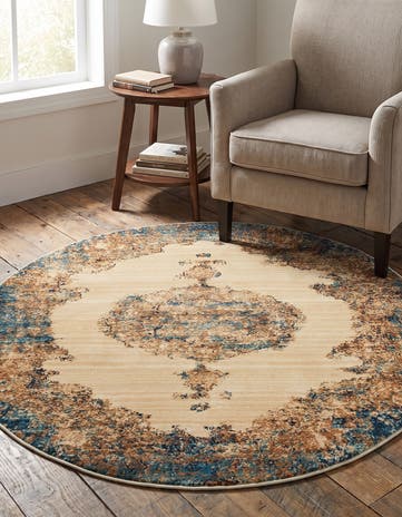 Beige Graham Alfombra redondo