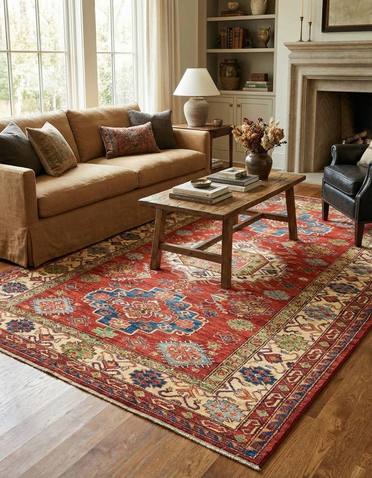 Detail image of 5' 7 x 8' 5  Hand Knotted Kazak Oriental Rug