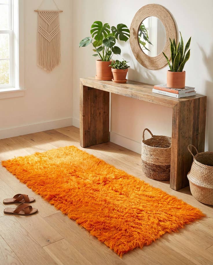 Detail image of 2' 1 x 4' Hand Knotted Moroccan Wool Runner Rug