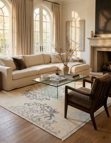 6' 4 x 9' 8 Hand Knotted Darya Wool Rug