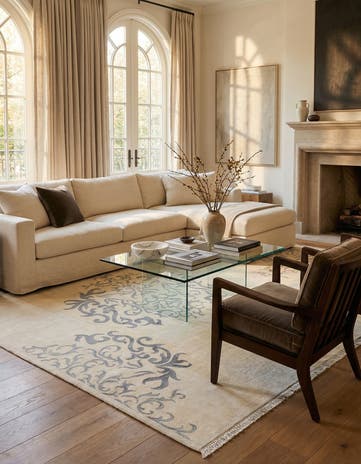 6' 4 x 9' 8 Hand Knotted Darya Wool Rug
