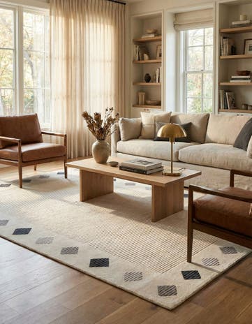 6' 8 x 9' 11 Hand Knotted Darya Wool Rug