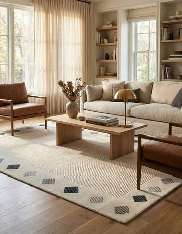 6' 8 x 9' 11 Hand Knotted Darya Wool Rug