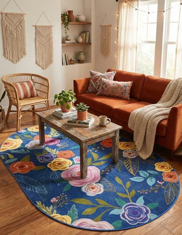 5' 3 x 7' 10 Blossom Oval Rug