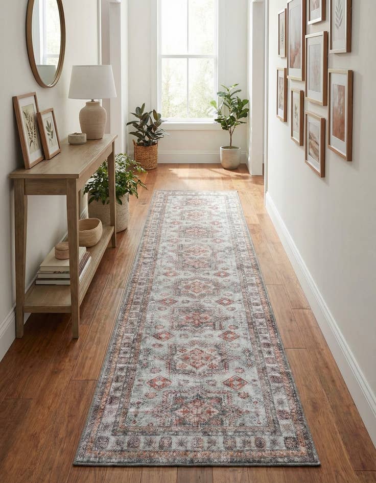 Detail image of 2' 7 x 10' Washable Timeless Runner Rug