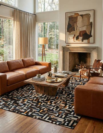 5' 1 x 8' 1 Cowhide - Patchwork Rug