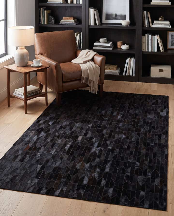 5' x 8' Cowhide Leather Rug