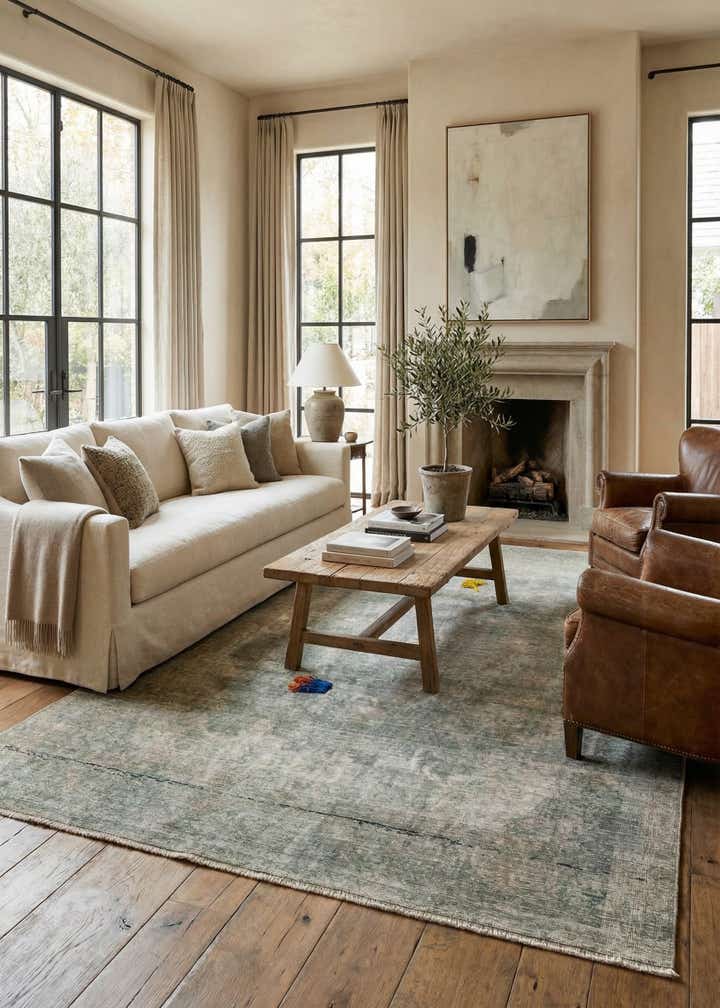 6' 1 x 9' 1 Hand Knotted Ultra Vintage Persian Wool Rug