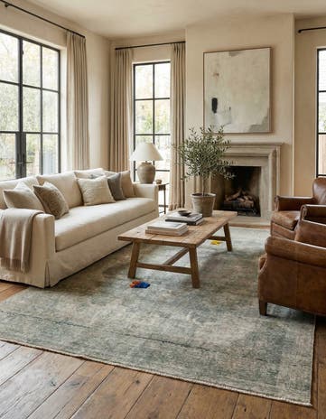 6' 1 x 9' 1 Hand Knotted Ultra Vintage Persian Wool Rug