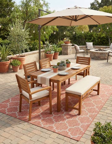 9' x 12' Easy-Clean Trellis Indoor / Outdoor Rug