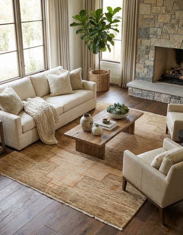 5' 8 x 7' 9 Hand Knotted Modern Ziegler Rug