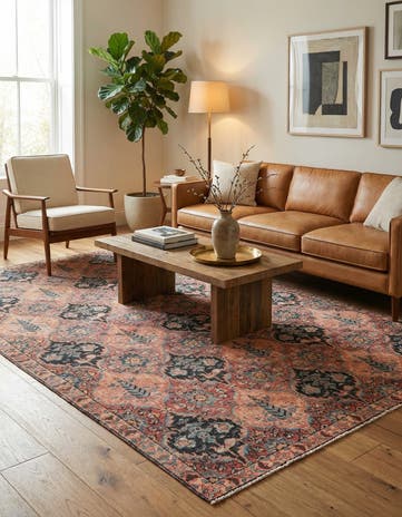 5' 4 x 8' 6 Hand Knotted Ultra Vintage Persian Wool Rug
