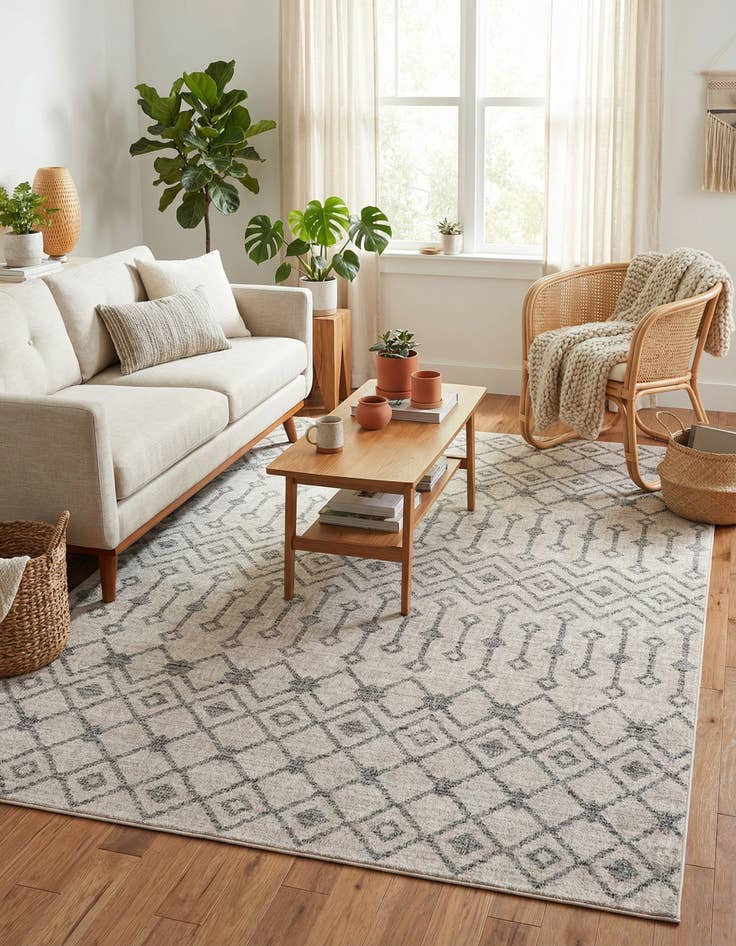 Detail image of  7' 10 x 10' Eco Trellis Rug