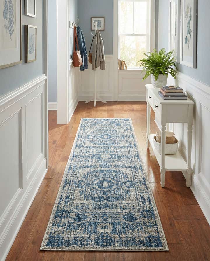 2' x 8' Easy-Clean Traditional Indoor / Outdoor Runner Rug