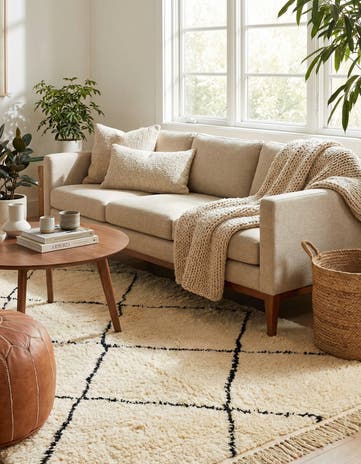 5' 2 x 8' 2 Hand Knotted Moroccan Wool Rug