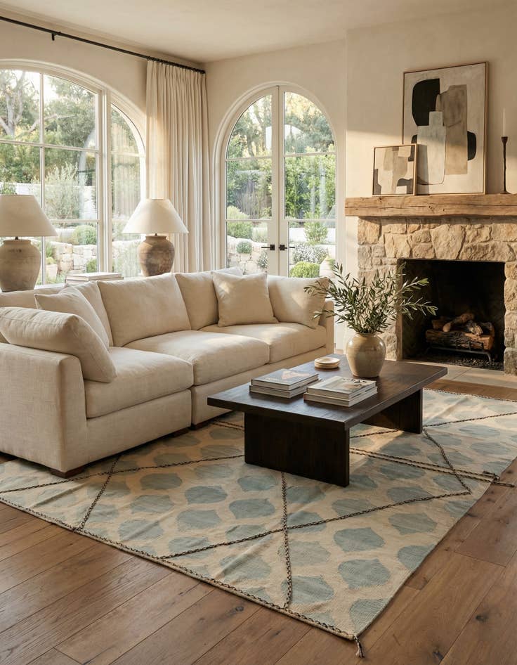 Detail image of 8' 2 x 9' 8  Hand Woven Kilim Modern Wool Rug