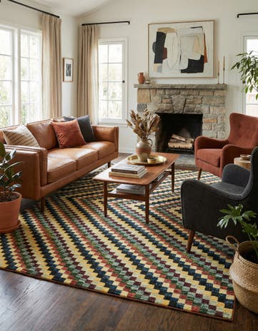 5' x 6' 7 Hand Knotted Kashkuli Gabbeh Oriental Wool Rug