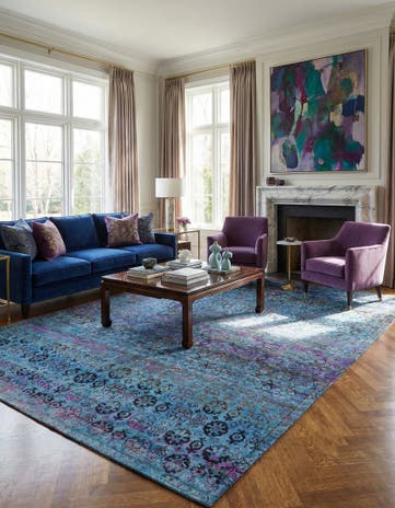 8' 7 x 12' 10 Hand Knotted Kundan Rug