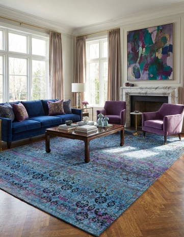 8' 7 x 12' 10 Hand Knotted Kundan Rug