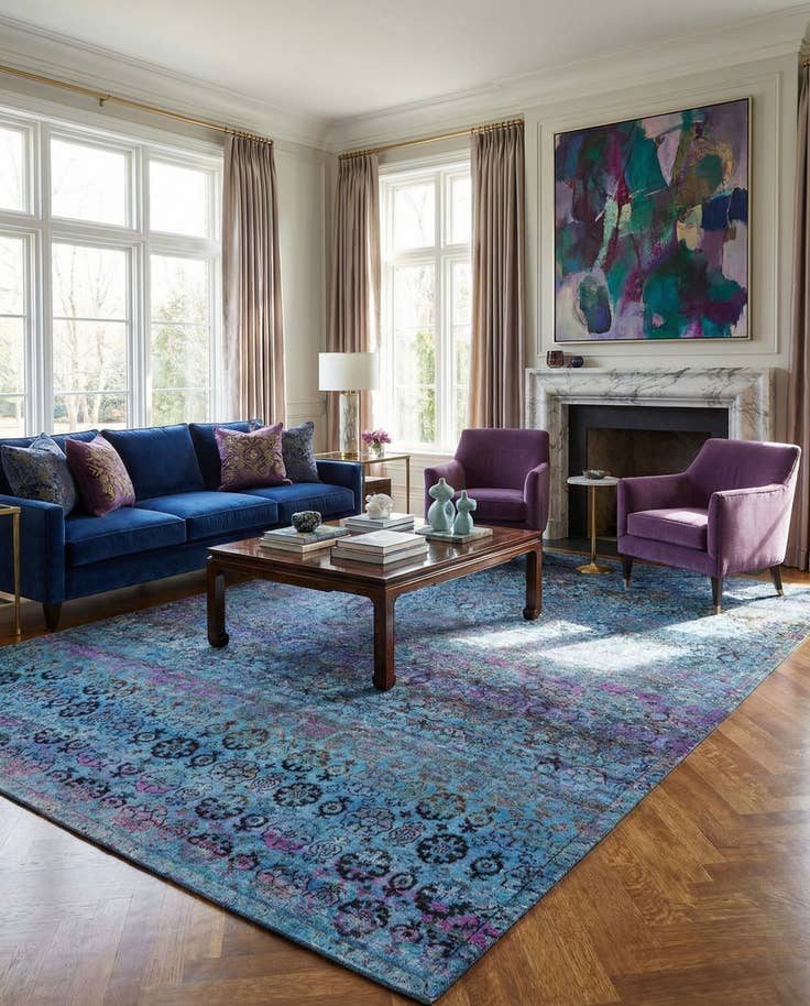 Detail image of 8' 7 x 12' 10 Hand Knotted Kundan Rug