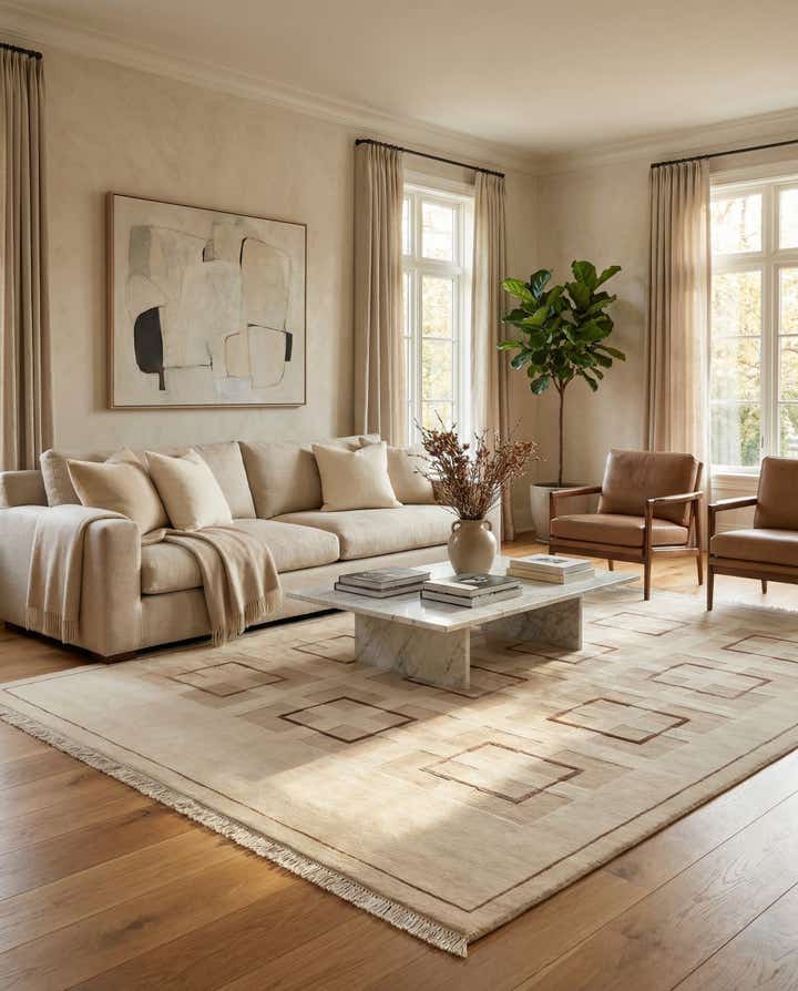 6' 7 x 9' 10 Hand Knotted Darya Wool Rug