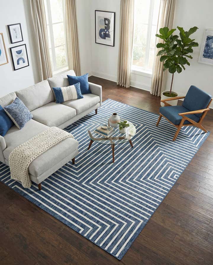 9' x 12' Easy-Clean Modern Indoor / Outdoor Rug