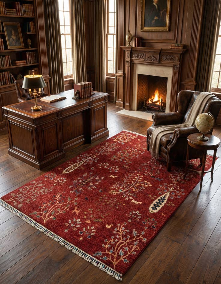 Detail image of 4' 11 x 6' 7 Ariana Wool Rug