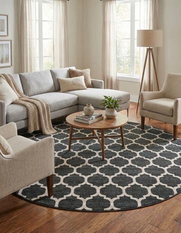 12' 2 x 12' 2 Lattice Round Rug