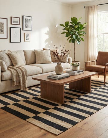 4' 3 x 6' Hand Woven Kilim Modern Wool Rug