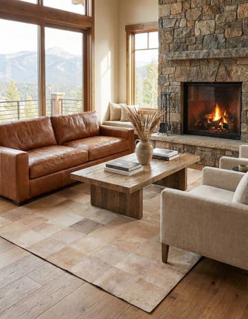 5' 1 x 8' Cowhide Rug