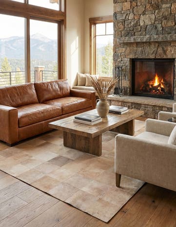 5' 1 x 8' Cowhide Rug