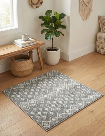 3' x 3' Moroccan Trellis Square Rug