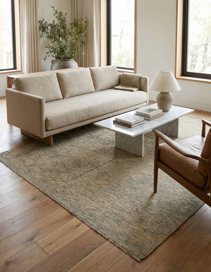 Detail image of 6' 5 x 9' 10  Hand Woven Kilim Modern Wool Rug