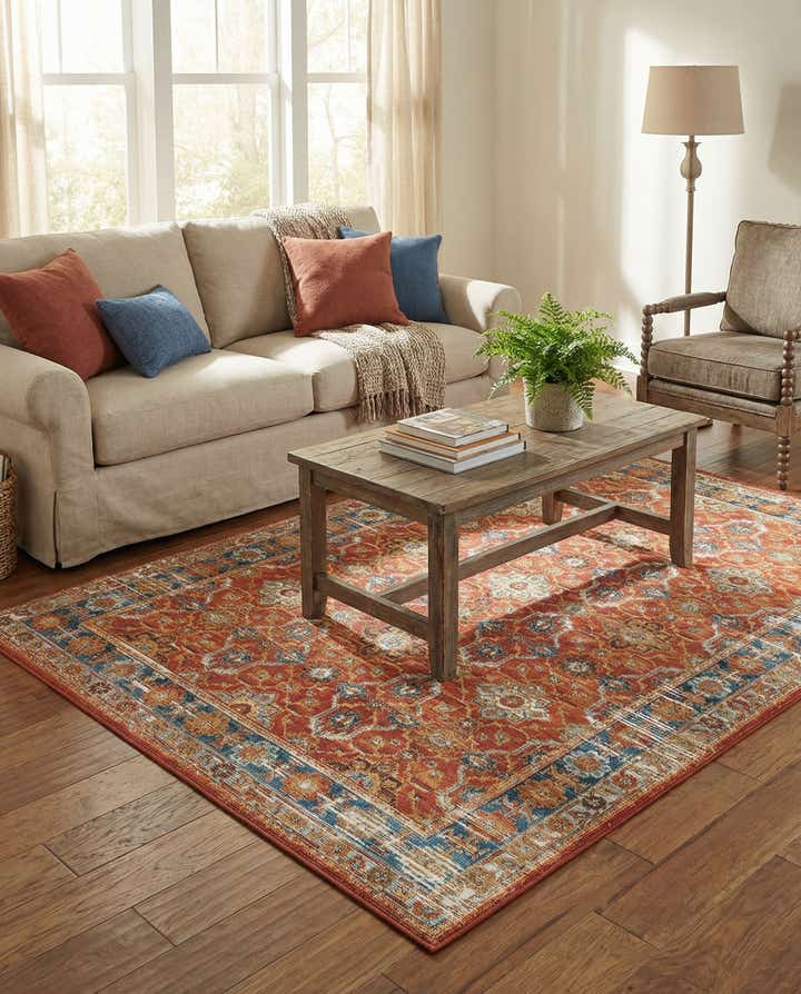 4' x 6' Easy-Clean Traditional Indoor / Outdoor Rug