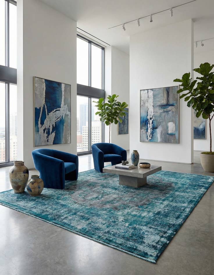 Detail image of 9' 10 x 13' Vintage Royal Wool Rug