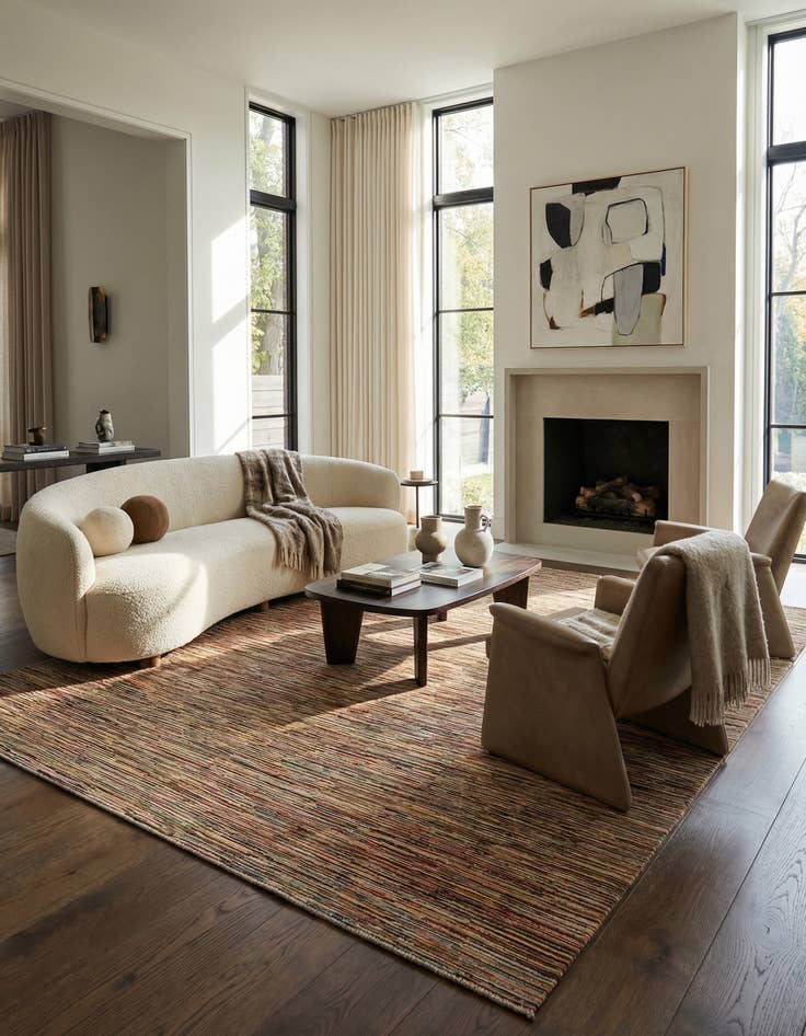 Detail image of  9' 10 x 12' 8  Hand Knotted Modern Ziegler Wool Rug