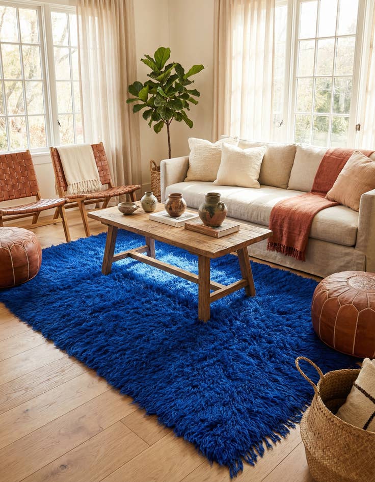 Detail image of  2' 5 x 4' 7  Hand Knotted Moroccan Wool Runner Rug