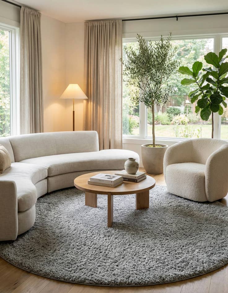 Detail image of 12' 4 x 12' 4 Everyday Shag Round Rug